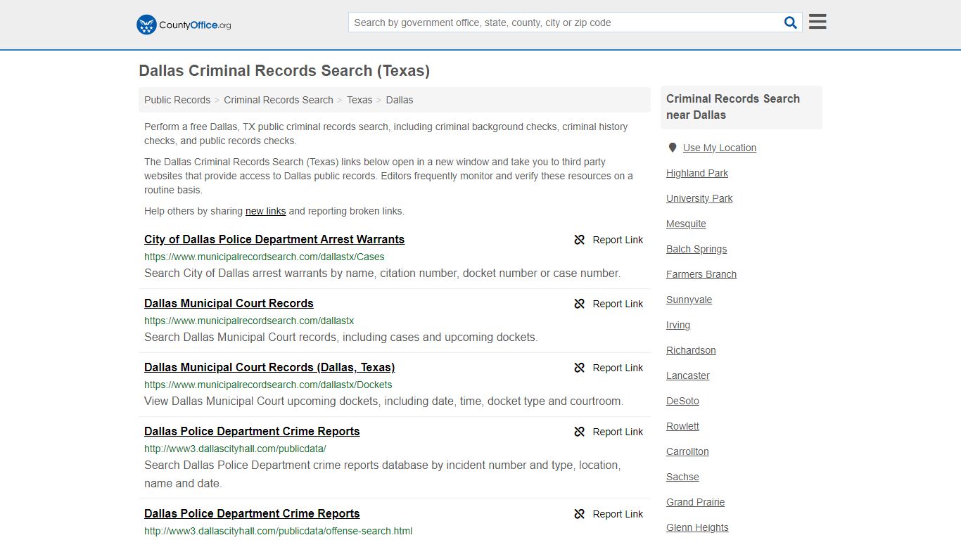 Criminal Records Search - Dallas, TX (Arrests, Jails & Most Wanted Records)